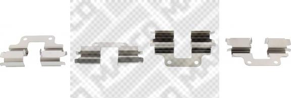 Mapco 9638 - Комплектуючі, колодки дискового гальма autozip.com.ua