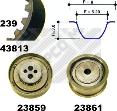 Mapco 41817 - Водяний насос + комплект зубчатого ременя autozip.com.ua