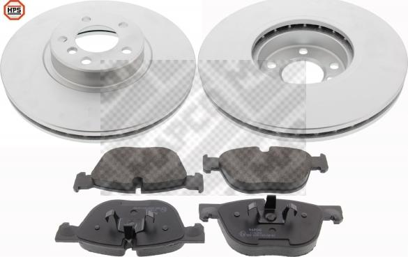 Mapco 47987HPS - Комплект гальм, дисковий гальмівний механізм autozip.com.ua