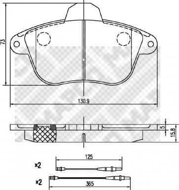 Mapco 6902 - Гальмівні колодки, дискові гальма autozip.com.ua