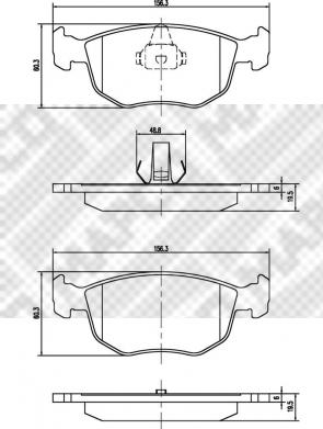 Mapco 6506/1 - Гальмівні колодки, дискові гальма autozip.com.ua