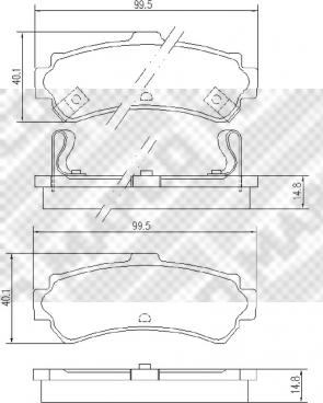 Mapco 6659 - Гальмівні колодки, дискові гальма autozip.com.ua