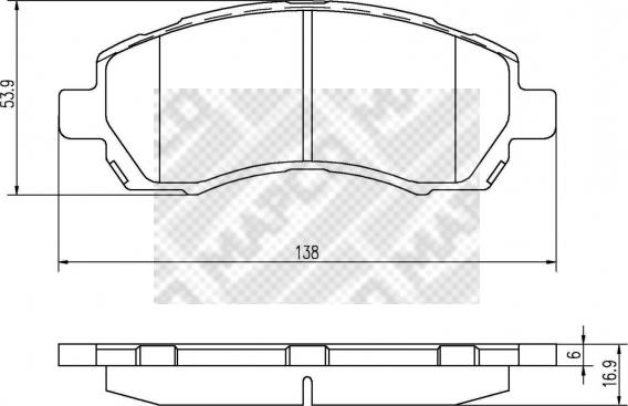 Mapco 6844 - Гальмівні колодки, дискові гальма autozip.com.ua