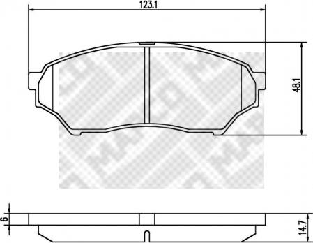 Mapco 6850 - Гальмівні колодки, дискові гальма autozip.com.ua