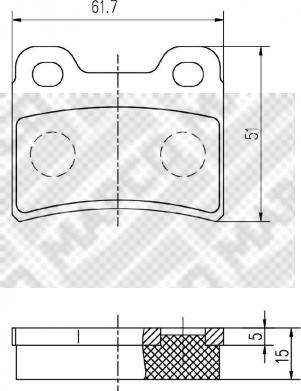 Mapco 6880 - Гальмівні колодки, дискові гальма autozip.com.ua