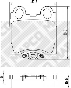 Mapco 6873 - Гальмівні колодки, дискові гальма autozip.com.ua