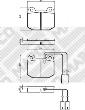 Mapco 6268 - Гальмівні колодки, дискові гальма autozip.com.ua