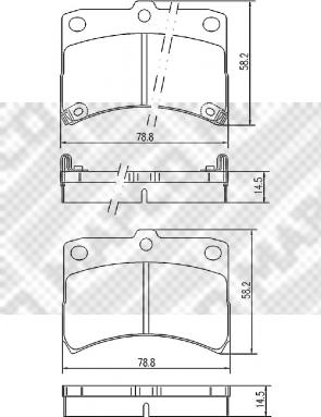 Mapco 6726 - Гальмівні колодки, дискові гальма autozip.com.ua