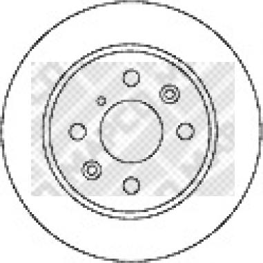 Mapco 15570 - Гальмівний диск autozip.com.ua