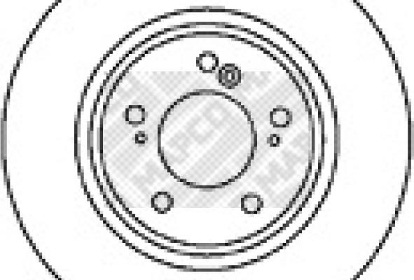 Mapco 15614 - Гальмівний диск autozip.com.ua