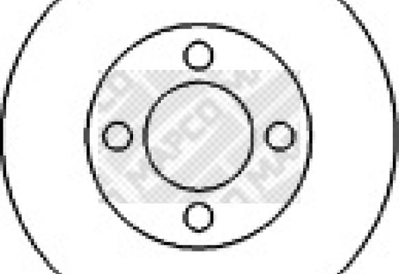Mapco 15886 - Гальмівний диск autozip.com.ua