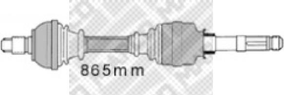 Mapco 16405 - Приводний вал autozip.com.ua