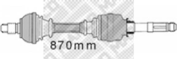 Mapco 16421 - Приводний вал autozip.com.ua