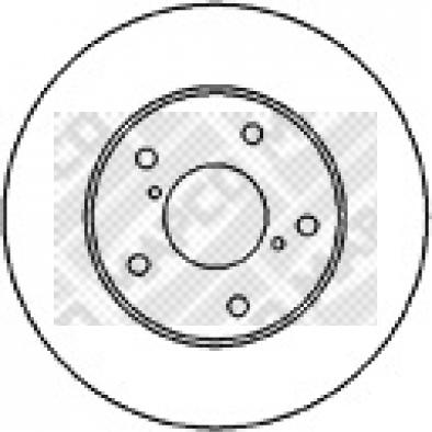 Mapco 25568 - Гальмівний диск autozip.com.ua