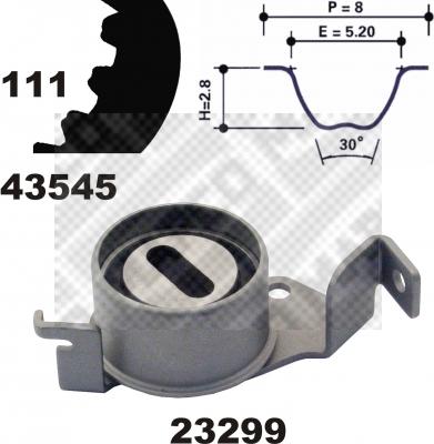 Mapco 23545 - Комплект ременя ГРМ autozip.com.ua