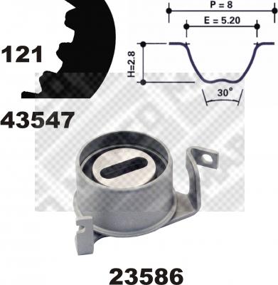 Mapco 23547 - Комплект ременя ГРМ autozip.com.ua