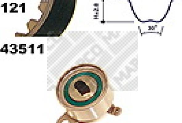 Mapco 23511 - Комплект ременя ГРМ autozip.com.ua