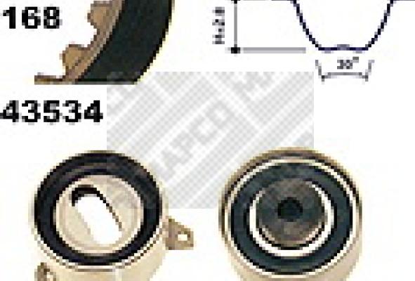 Mapco 23534 - Комплект ременя ГРМ autozip.com.ua