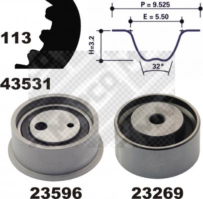 Mapco 23531 - Комплект ременя ГРМ autozip.com.ua