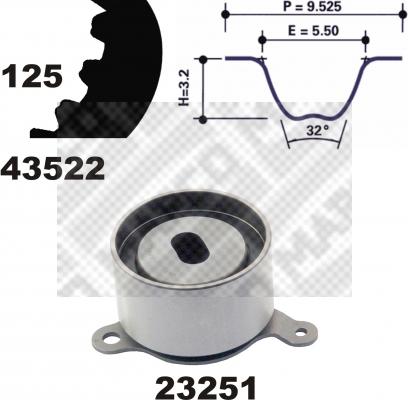 Mapco 23522 - Комплект ременя ГРМ autozip.com.ua