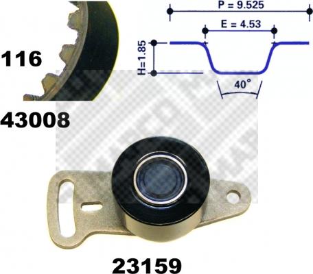 Mapco 23118 - Комплект ременя ГРМ autozip.com.ua