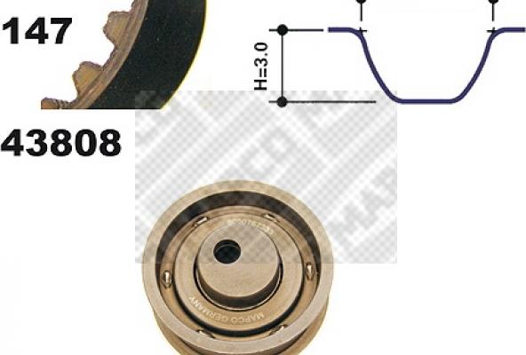 Mapco 23808 - Комплект ременя ГРМ autozip.com.ua