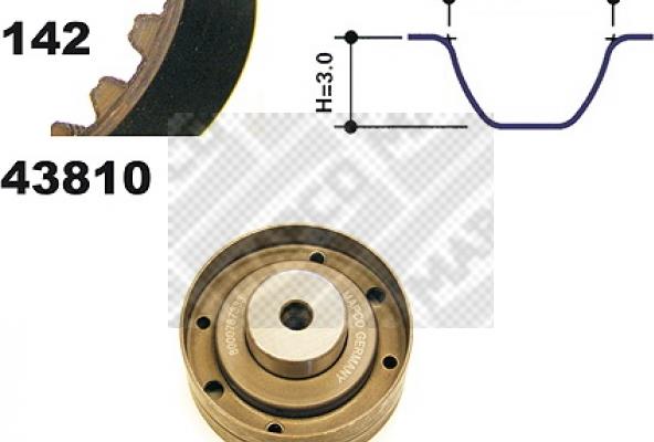 Mapco 23810 - Комплект ременя ГРМ autozip.com.ua