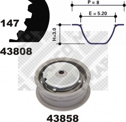 Mapco 23826 - Комплект ременя ГРМ autozip.com.ua