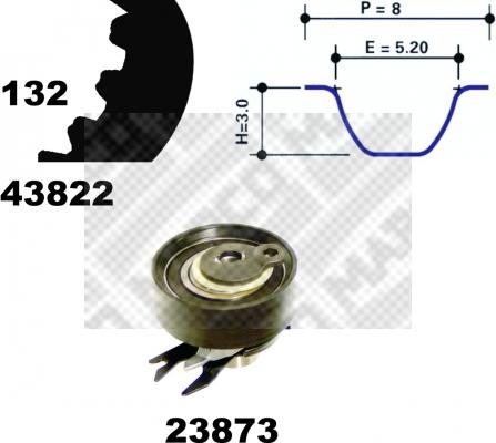 Mapco 23822 - Комплект ременя ГРМ autozip.com.ua