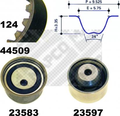 Mapco 73509 - Комплект ременя ГРМ autozip.com.ua