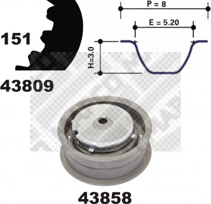Mapco 73815 - Комплект ременя ГРМ autozip.com.ua