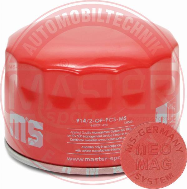 MASTER-SPORT 914/2-OFMG-PCS-MS - Масляний фільтр autozip.com.ua