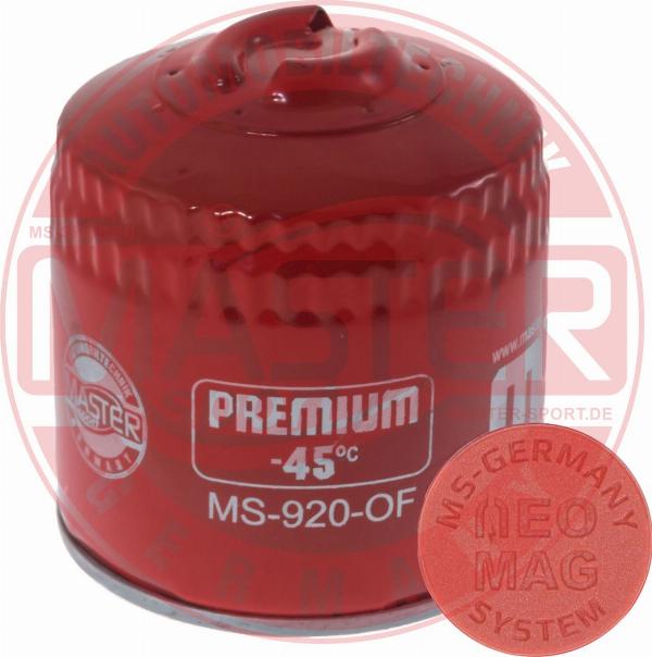 MASTER-SPORT 920-OFMG-PCS-MS - Масляний фільтр autozip.com.ua
