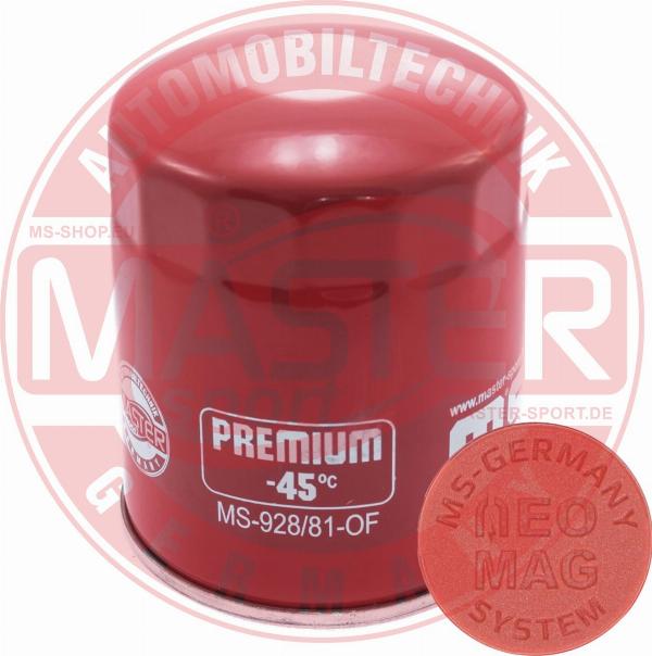 MASTER-SPORT 928/81-OFMG-PCS-MS - Масляний фільтр autozip.com.ua