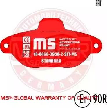 MASTER-SPORT 13046039502-SET-MS - Гальмівні колодки, дискові гальма autozip.com.ua