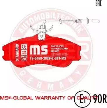 MASTER-SPORT 13046028292-SET-MS - Гальмівні колодки, дискові гальма autozip.com.ua