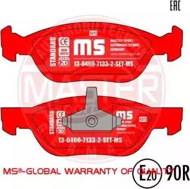 MASTER-SPORT 13046071332-SET-MS - Гальмівні колодки, дискові гальма autozip.com.ua