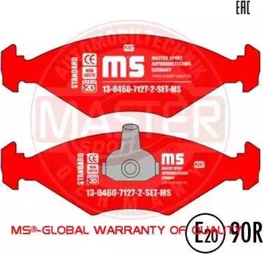 MASTER-SPORT 13046071272-SET-MS - Гальмівні колодки, дискові гальма autozip.com.ua