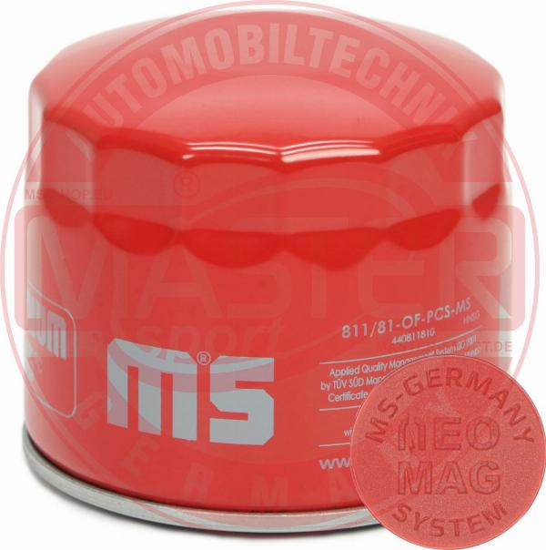 MASTER-SPORT 811/81-OFMG-PCS-MS - Масляний фільтр autozip.com.ua