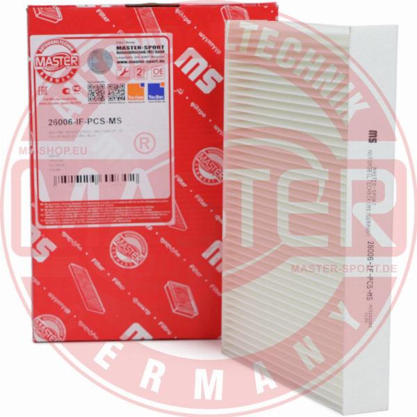 MASTER-SPORT 26006-IF-PCS-MS - Фільтр, повітря у внутрішній простір autozip.com.ua