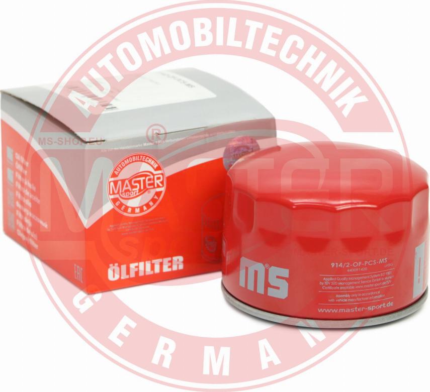 MASTER-SPORT 914/2-OF-PCS-MS - Масляний фільтр autozip.com.ua