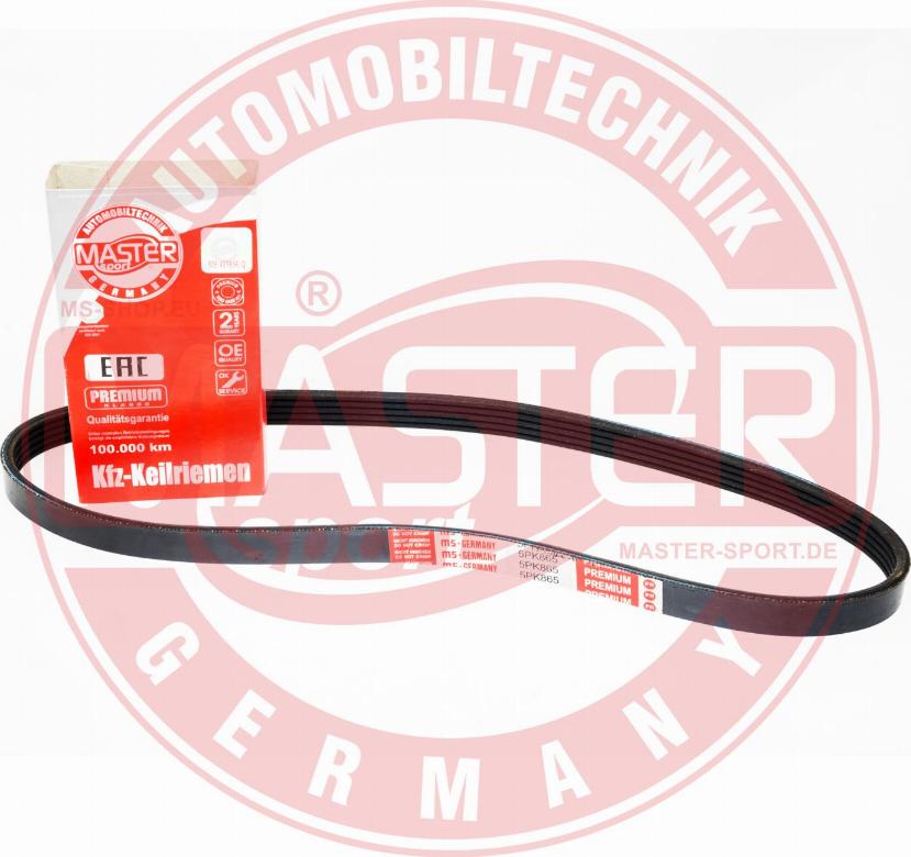 MASTER-SPORT 5PK860-PCS-MS - Поліклиновий ремінь autozip.com.ua