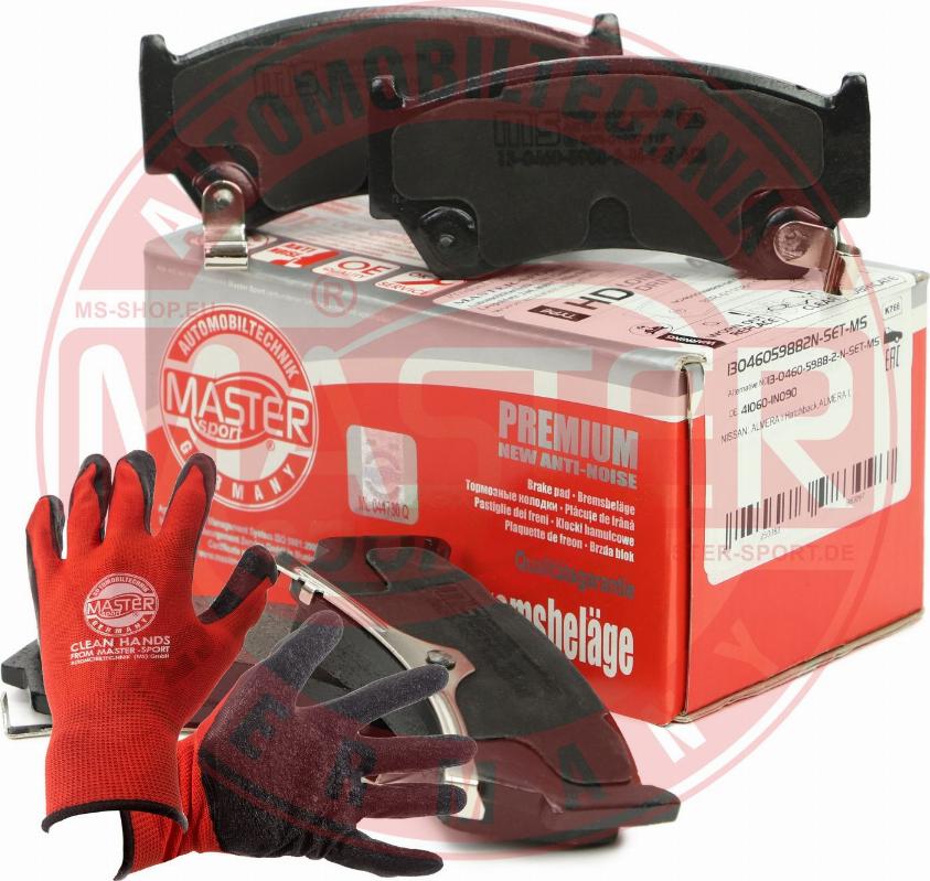 MASTER-SPORT 13046059882N-SET-MSP - Гальмівні колодки, дискові гальма autozip.com.ua