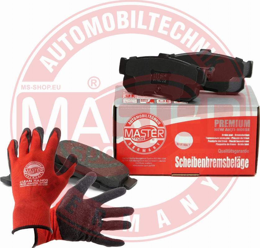 MASTER-SPORT 13046059832N-SET-MSP - Гальмівні колодки, дискові гальма autozip.com.ua