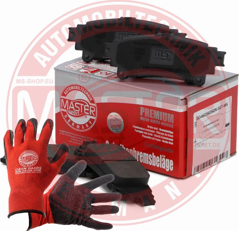 MASTER-SPORT 13046056352N-SET-MSP - Гальмівні колодки, дискові гальма autozip.com.ua