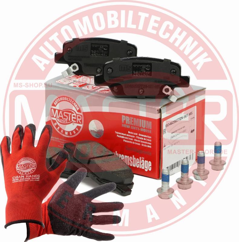 MASTER-SPORT 13046056772N-SET-MSP - Гальмівні колодки, дискові гальма autozip.com.ua