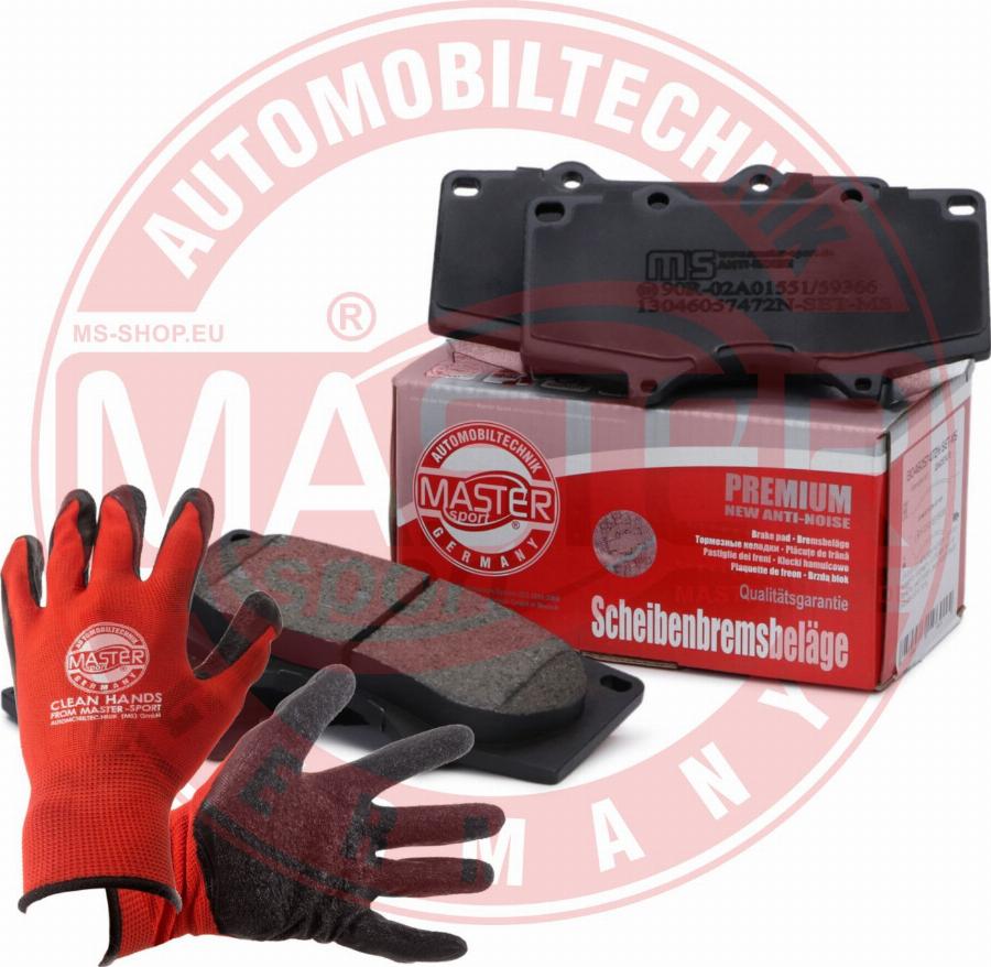 MASTER-SPORT 13046057472N-SET-MSP - Гальмівні колодки, дискові гальма autozip.com.ua