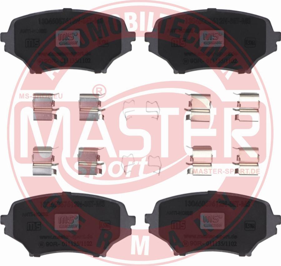 MASTER-SPORT 13046057612N-SET-MS - Гальмівні колодки, дискові гальма autozip.com.ua
