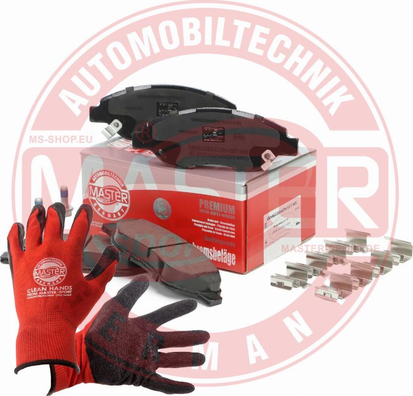 MASTER-SPORT 13046038412N-SET-MSP - Гальмівні колодки, дискові гальма autozip.com.ua