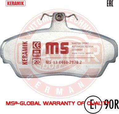 MASTER-SPORT 13046029702C-SET-MS - Гальмівні колодки, дискові гальма autozip.com.ua